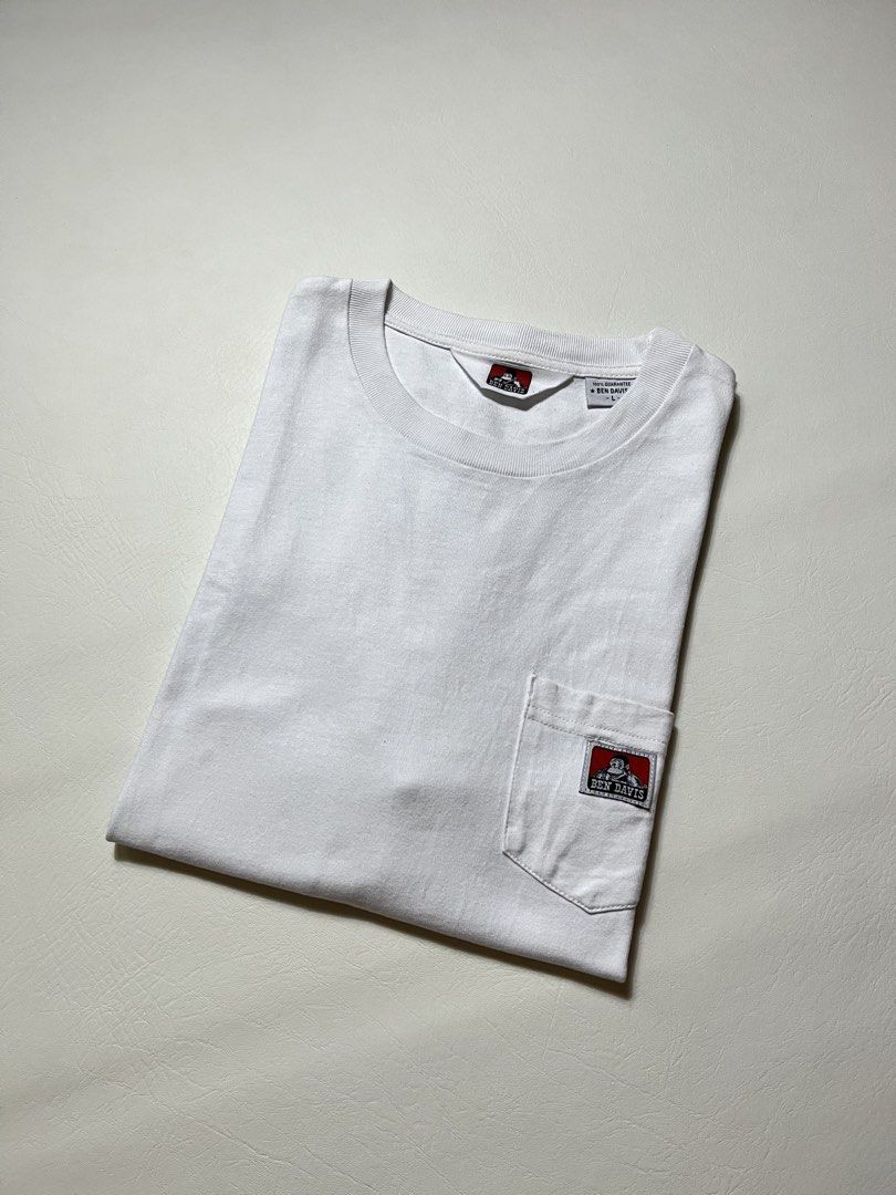 Ben Davies Pocket Tee (Category: Tshirts & Polo Shirts ) located in Tacloban City. Submitted by calix.on (Listing ID 1468856325, Image 1). Description: Ben Davies Pocket Tee size large width 21.5 length 27.5 flaw red stain.