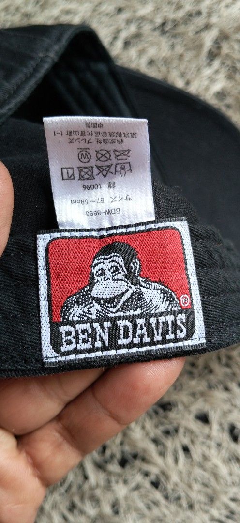Ben Davis Black Embroidered Logo Baseball Cap (Category: Caps & Hats) located in Paranaque City. Submitted by michael-08 (Listing ID 1468762098, Image 1). Description: - Brand: Ben Davis - Color: Black - Material: 100% Cotton - Style: Unstructured dad hat with curved brim and embroidered front logo patch WALA PO ISSUE AUTHENTIC PO ORIGINAL NA BEN DAVIS..COLOR RATE 9.7 .BAGONG BAGO ...