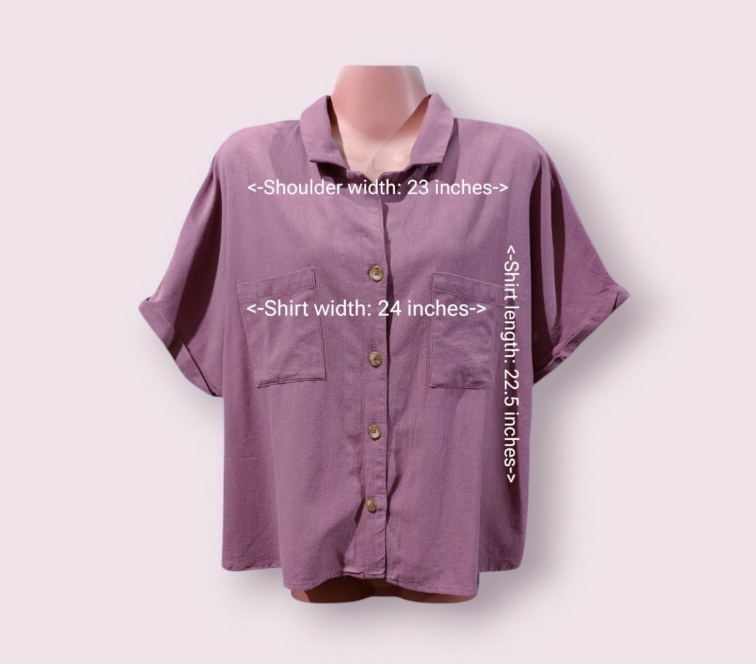 Bench Purple Loose Fit Buttoned Shirt (Category: Others Tops) located in Bacoor. Submitted by nineties_kid (Listing ID 1468737536, Image 1). Description: <==• Bench Purple Loose Fit Buttoned Shirt Size: XL Shoulder width: 23 inches Sleeve length: 10.5 inches Blouse width: 24 inches Blouse length: 22.5 inches _________________________ -Modes Of Delivery: J&T/Lalamove/ LBC (Cash on Pick-up/COD) -Meet-up (Bacoor Cavite Area/Mandaluyong-Shaw,Hulo,Mak