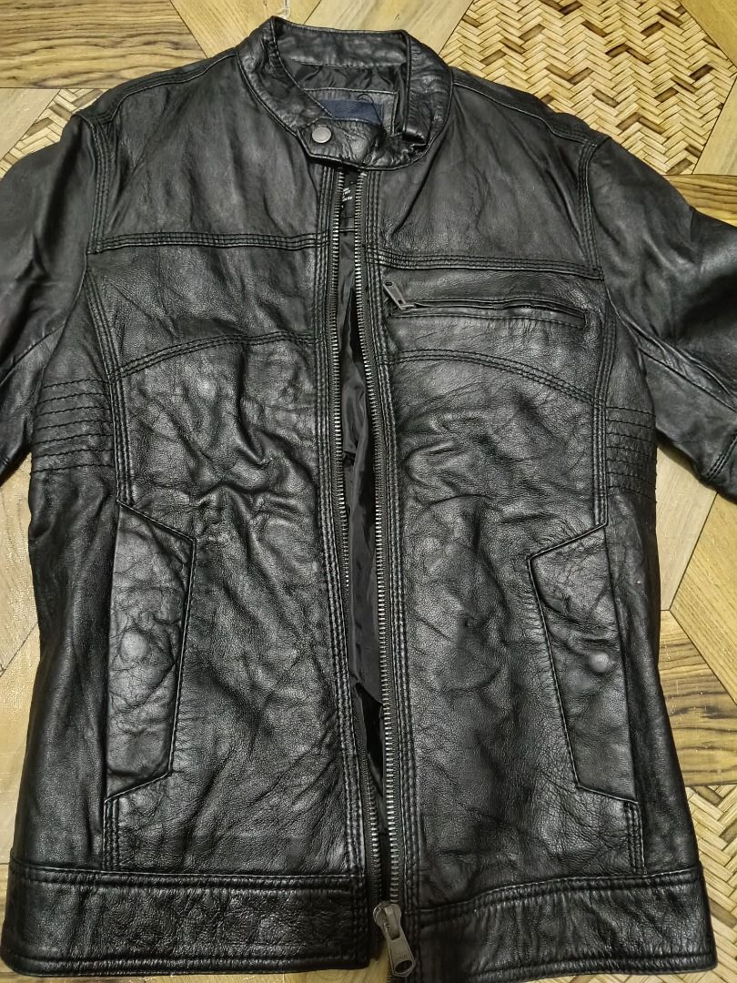 Bershka Leather Jacket (Category: Luxury Apparel) located in Caloocan City. Submitted by clever.marie2886 (Listing ID 1468884917, Image 1). Description: Brande new never beeb used.