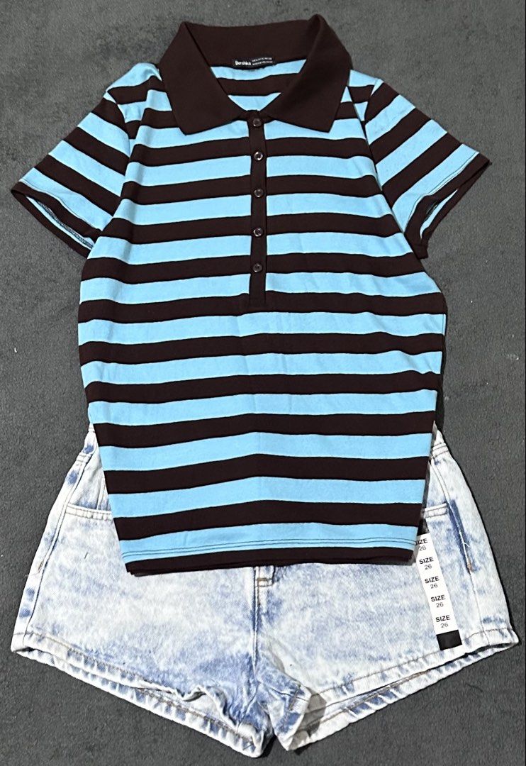 Bershka Polo Shirt (Category: Others Tops) located in Cabanatuan. Submitted by fitsby.el (Listing ID 1468840145, Image 1). Description: xl on tag, but can fit s-xl. see ww next slide brand new over 🏃🏻.