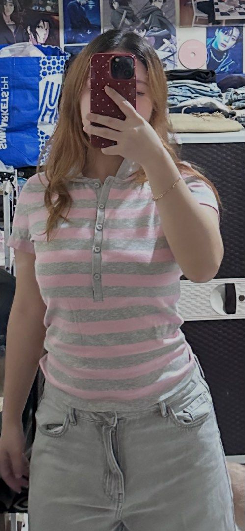 Bershka Polo Shirt (Category: Others Tops) located in Cabanatuan. Submitted by fitsby.el (Listing ID 1468840376, Image 2). Description: large on tag but can fit xs-l. see ww next slide brand new over🏃🏻.