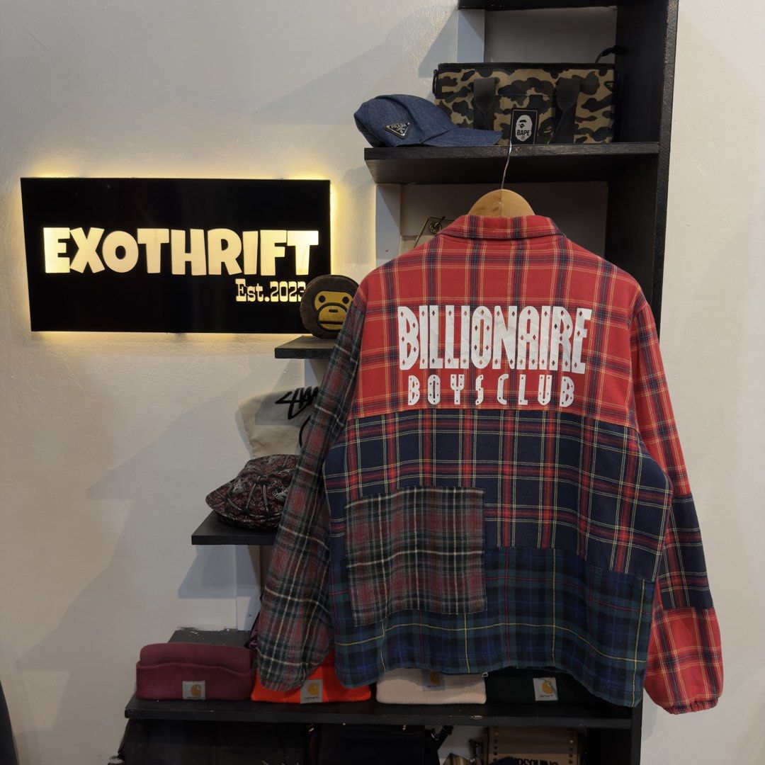Billionaire’s Boys Club Checkered Jacket (Category: Coats, Jackets and Outerwear) located in Manila. Submitted by jerichomal82553 (Listing ID 1468913080, Image 1). Description: Billionaire’s Boys Club Checkered Jacket 23 by 28.5 Good Condition Complete Tags CLAIM 2500.