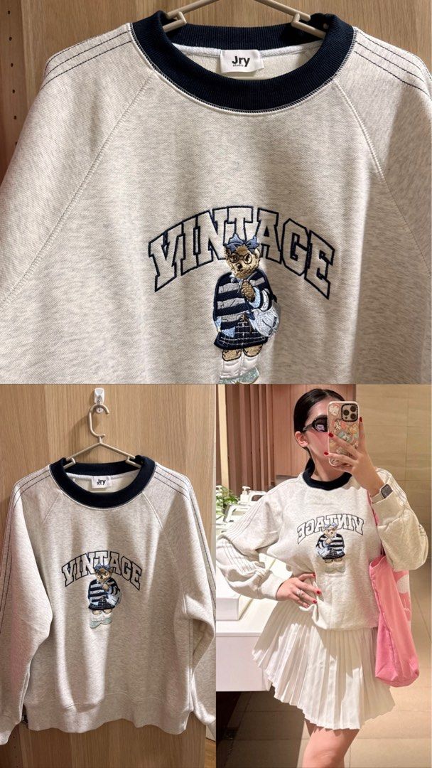 BKK GRAY BEAR SWEATER (Category: Longsleeves) located in Manila. Submitted by everythingprettyyy (Listing ID 1468713709, Image 1). Description: Can fit small-large Super pretty Used once lang .