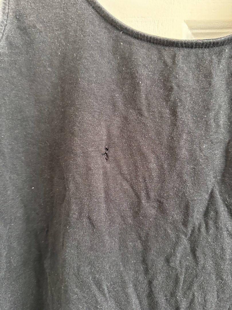 Black Bodysuit Square Neck (L) (Category: Sleeveless) located in Bacoor. Submitted by alliabuysandsells (Listing ID 1468919906, Image 2). Description: primark black bodysuit fits M-L has a small hole pls check photos for reference.