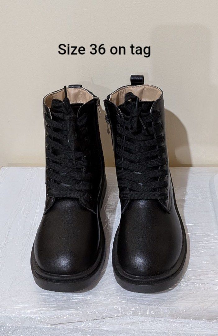 Black lace up combat boots kids (Category: Boots) located in Baguio. Submitted by suffering (Listing ID 1468920844, Image 2). Description: Baguio .