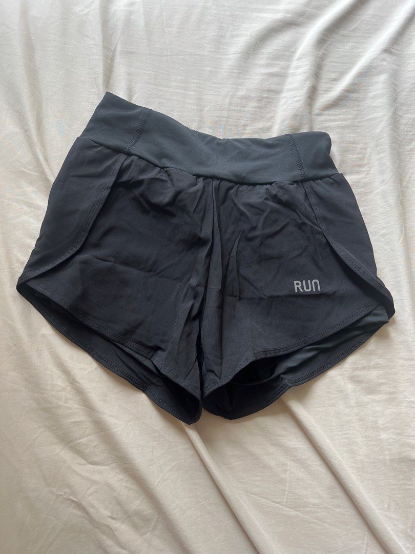 Black Running Shorts (Category: Activewear) located in Quezon City. Submitted by cath.declutters (Listing ID 1468744875, Image 1). Description: - RFS: Doesn’t fit. Small size. - Style: Athletic running shorts with curved hem - Fit: Comfortable wide waistband - Features: Built-in inner lining for extra coverage and lightweight, breathable fabric - Condition: Brand new - Mode of Payment: GCash, or Bank Transfer - Shipping: Grab or Lalamove.