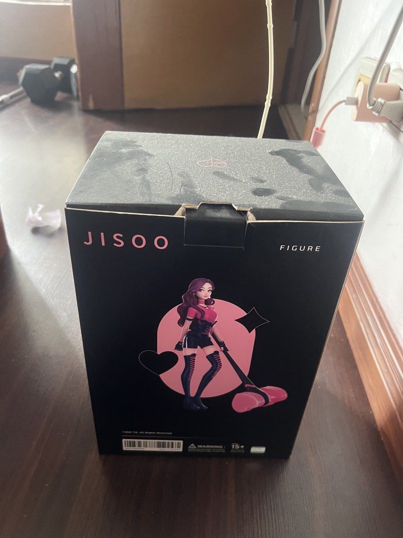 BLACKPINK Collectible Figure Jisoo (Category: Figurines & Statues) located in Manila. Submitted by _lovedbyurstrully (Listing ID 1468739821, Image 3). Description: - Item: Official Blackpink Jisoo Collectible Figure (Thailand Release) - Condition: Brand new, unopened inside plastic blister pack - Packaging Note: Original box included, but has minor dust and smudges on top - Materials: PVC, ABS, and stainless steel - Dimensions: Approximately 15.7