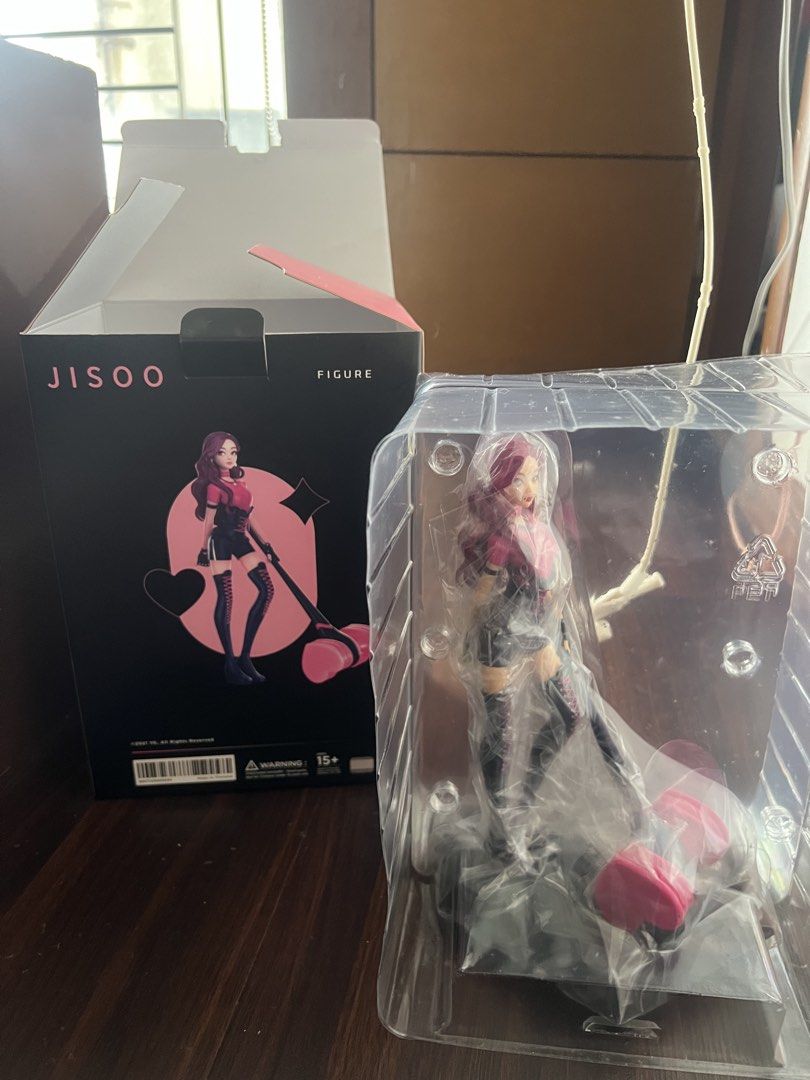 BLACKPINK Collectible Figure Jisoo (Category: Figurines & Statues) located in Manila. Submitted by _lovedbyurstrully (Listing ID 1468739821, Image 1). Description: - Item: Official Blackpink Jisoo Collectible Figure (Thailand Release) - Condition: Brand new, unopened inside plastic blister pack - Packaging Note: Original box included, but has minor dust and smudges on top - Materials: PVC, ABS, and stainless steel - Dimensions: Approximately 15.7