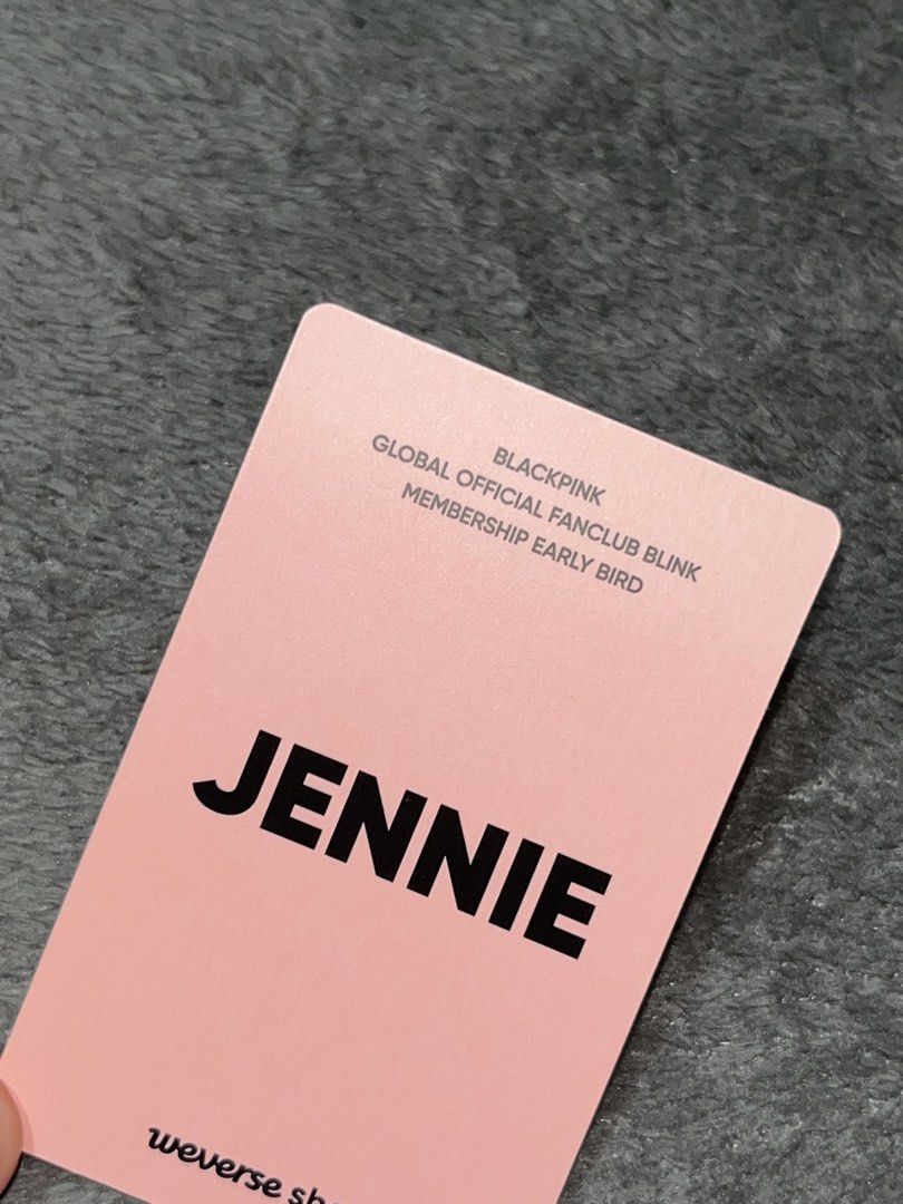 Blackpink Jennie Photocard (Category: K-Wave Merchandise) located in Quezon City. Submitted by raeakashi (Listing ID 1468742198, Image 2). Description: - Refer to photo for prices each photocard - Yellow mark : has color fading at the back of the pc.