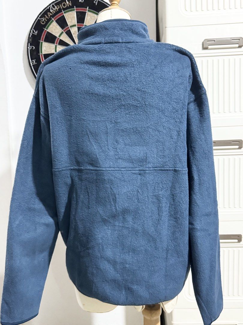 Blue Cotton Quarter Zip Jacket (Category: Coats, Jackets and Outerwear) located in Manila. Submitted by thechobecloset (Listing ID 1468829202, Image 3). Description: FIX PRICE Size: S-M Thrifted.
