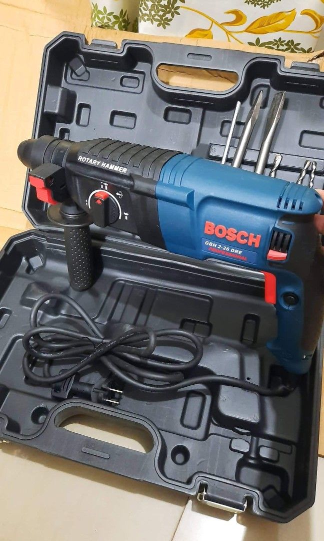 BOSCH ROTARY HAMMER DRILL (Category: Construction Tools & Equipment) located in Valenzuela. Submitted by cooleagle.fab881 (Listing ID 1468841052, Image 1). Description: 🎀Brand new 🎀Heavy duty 🎀Good quality 🎀Good condition 🎀Complete set 👍🏻W/service warranty 👍🏻Pm me for more details 📞PLS CALL 09128331473.