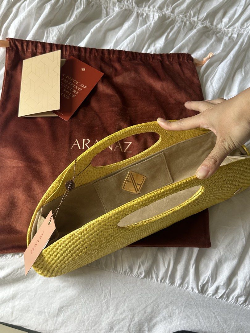 BRAND NEW Aranaz Amor 2 Mini - Yellow (Category: Clutches) located in Quezon City. Submitted by cstuff_forsale (Listing ID 1468749073, Image 3). Description: Last price posted! Brand new, with tags, never used! Comes with dust bag, care card, and bag tags.