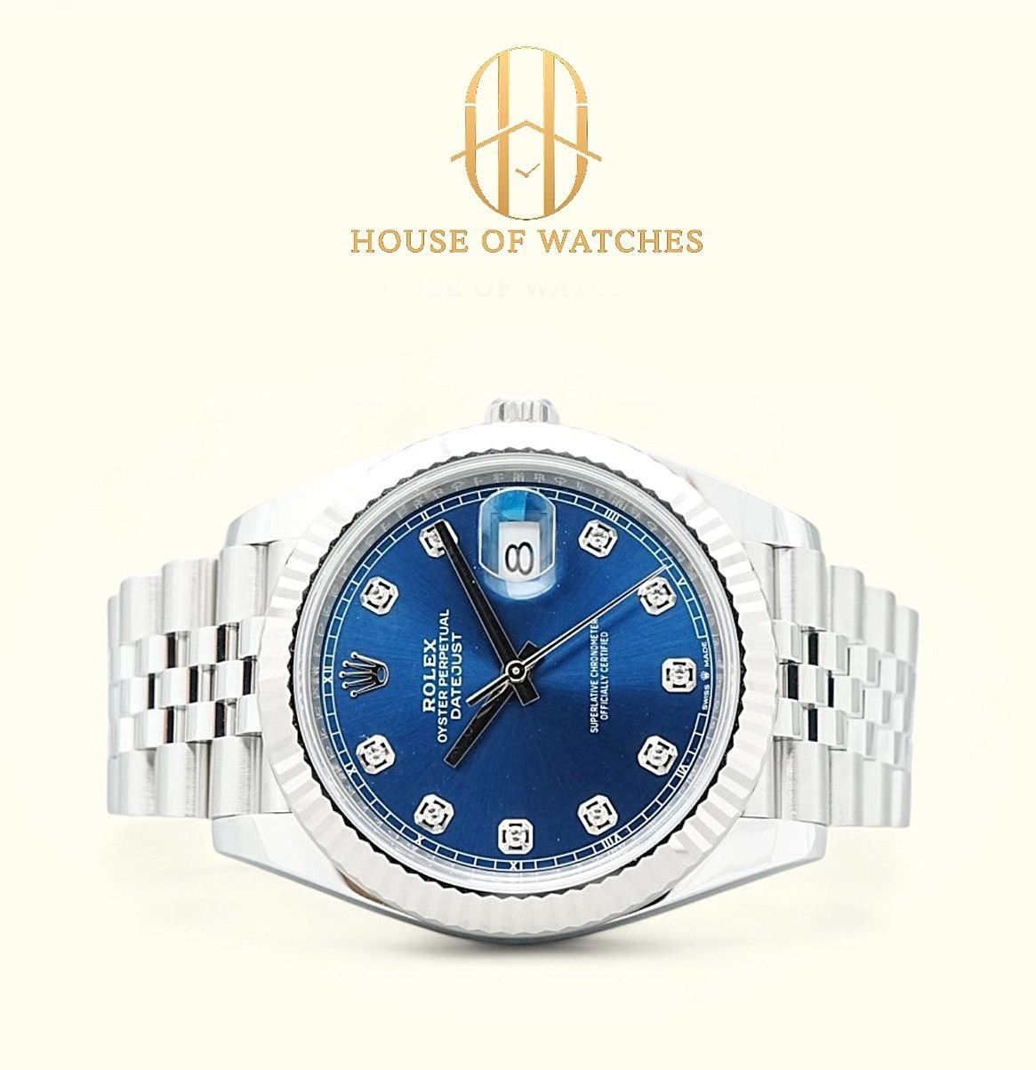 Brand New October 2026 Rolex Datejust 41 Blue Diamond Jubilee 126334 ...