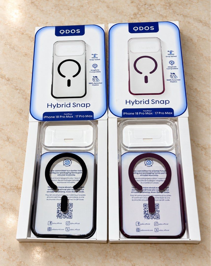 Brand New QDOS case for 18 ProMax (Category: Cases & Sleeves) located in San Pedro. Submitted by cathy_paras (Listing ID 1468925866, Image 2). Description: 📱 QDOS HYBRID SNAP MAGSAFE CASE 🖤🍒 ✨ For iPhone 18 Pro Max / 17 Pro Max 💰 SRP: ₱1,395 🔥 SELLING PRICE: ₱1,000 ONLY! 🔒 FIXED PRICE — NO HAGGLE! ✅ MagSafe Compatible ✅ Drop Protection up to 2 meters ✅ Premium Quality ✅ Available in Black & Dark Cherry 📩 PM na, mga ka-gadget lovers! ❤️ 📍 