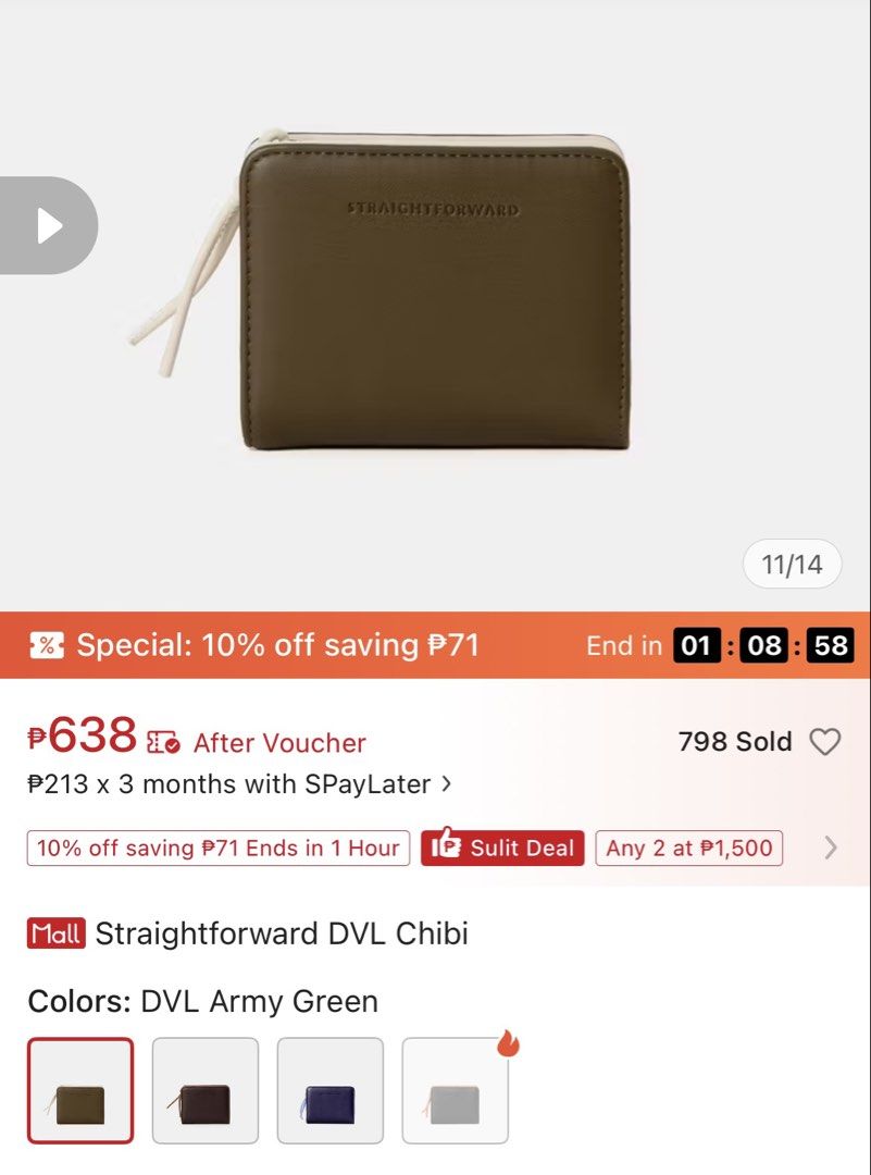 Brand New Straightforward Wallet (Category: Luxury Bags & Wallets) located in Cebu City. Submitted by ninirae (Listing ID 1468721444, Image 2). Description: Never been used and opened. Swipe the images for item reference. Slightly negotiable for sure buyer. Message me for faster transaction. RFS: Extra Wallet.