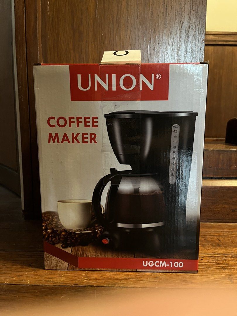 Brand new Union coffee maker (Category: Coffee & Tea Tableware) located in Paranaque City. Submitted by nikka411 (Listing ID 1468714006, Image 1). Description: Brand new Union coffee maker 1.2 liters capacity Market value P899 (see last pic for screenshot) Selling low because decluttering MOP BPI or GCash Shipping fee cc/o buyer via Lalamove .