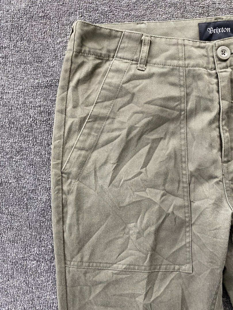 Brixton mfg.co fatigue baker pants (Category: Trousers) located in Zamboanga. Submitted by ak.hunt (Listing ID 1468819567, Image 3). Description: -Size 30 Measurements Waist 30(32) Length: 40 Rise:10.5 Thigh 11.5 Leg Opening 7.5 Condition: excellent No Issue Pm/.