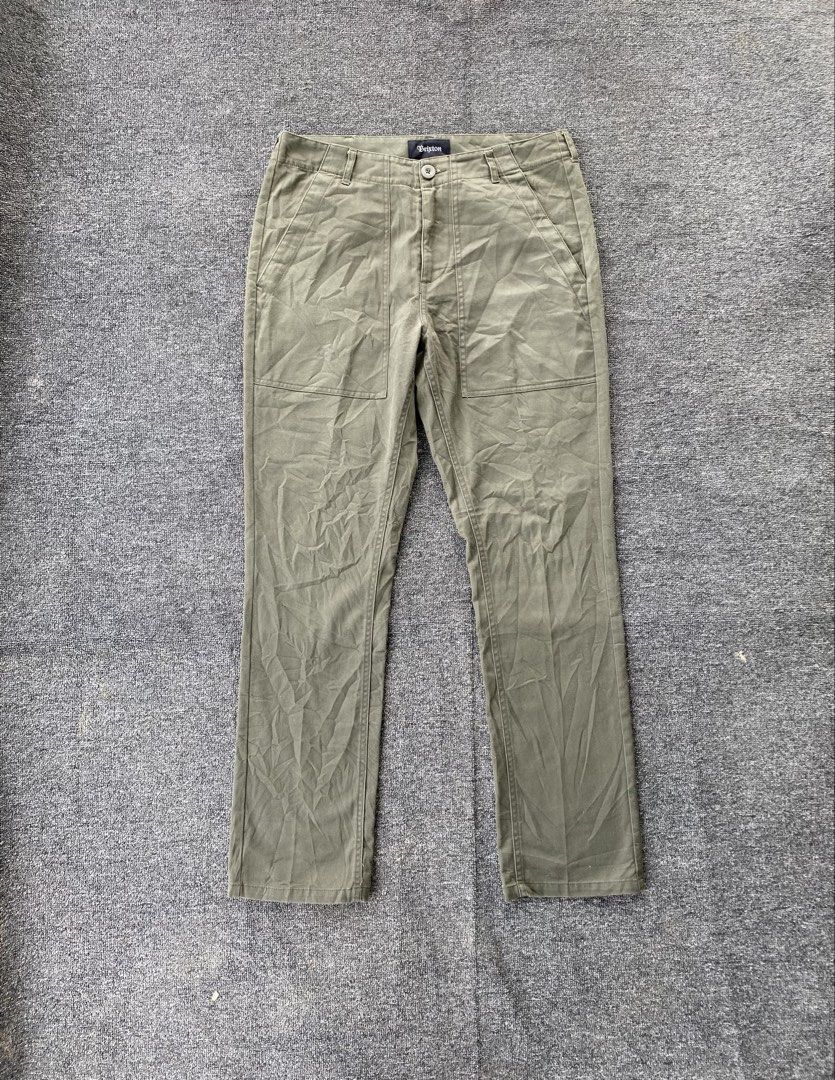 Brixton mfg.co fatigue baker pants (Category: Trousers) located in Zamboanga. Submitted by ak.hunt (Listing ID 1468819567, Image 1). Description: -Size 30 Measurements Waist 30(32) Length: 40 Rise:10.5 Thigh 11.5 Leg Opening 7.5 Condition: excellent No Issue Pm/.