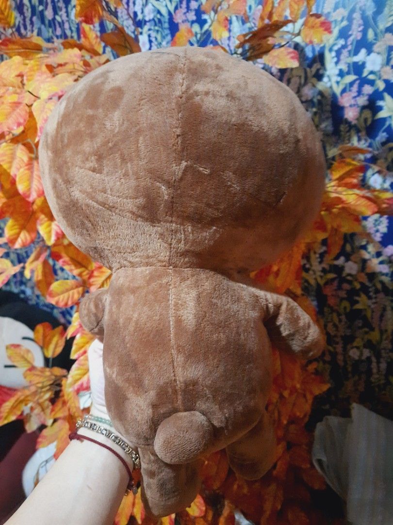 Brown Bear Plush Toy Stuffed Animal (Category: Plushies & Soft Toys) located in Paranaque City. Submitted by b_spilner (Listing ID 1468830525, Image 2). Description: - Authentic Line Friends brown bear plush toy - Features a cute round head and sweet embroidered facial details - Made from ultra-soft, fuzzy plush fabric with a clean and fluffy texture - Ideal hugging size for kids, fans, or collectors - Kept in pristine condition in a smoke-free h
