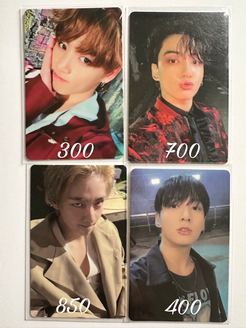 BTS Jungkook & Taehyung photocards pc (Category: K-Wave Merchandise) located in Iloilo. Submitted by jwiminie (Listing ID 1468770655, Image 1). Description: decluttering mod: j&t ynwa jk - small flaws back portion.