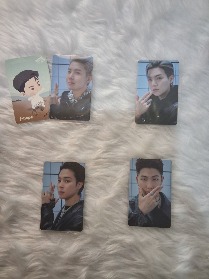 BTS Proof Official Photocards (Category: K-Wave Merchandise) located in Imus. Submitted by purple_rain17 (Listing ID 1468744844, Image 1). Description: Hi, ARMY! I'm letting go of some of my BTS collection and offering clearance prices on selected items. Hoping to find new homes for these merch babies with fellow ARMYs who will cherish them! - Official BTS Photocards (J-Hope, Suga, Jimin, RM) - J-Hope set (2 cards): ₱280 - Suga, Jimin, RM (each):