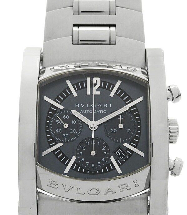 Bulgari 'Assioma Chronograph' AA44SCH Men's Automatic Watch (Category: Men's Watches) located in Las Pinas. Submitted by daisuki_japan_luxury_by_reiko (Listing ID 1468864199, Image 1). Description: Name Assioma Chronograph Model number AA44SCH year model not clear type Men's color gray kinds Automatic winding watch Day difference (flat) +6 seconds (may vary depending on usage) Material Stainless steel/glass crystal size Case: Approximately 43 x 3