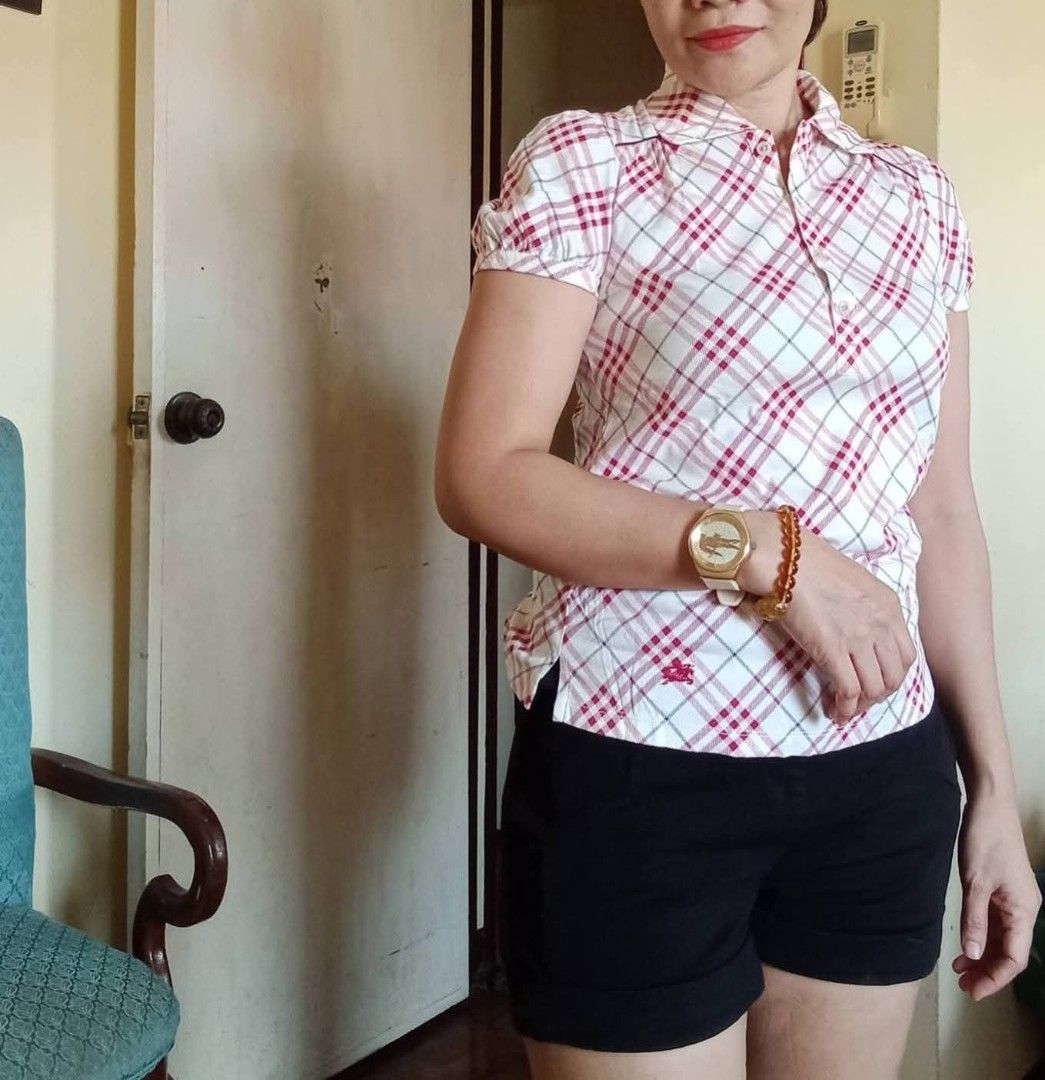 Burberry Blue Label Blouse (Category: Blouses) located in Angeles City. Submitted by mjshoppingretail (Listing ID 1468749388, Image 2). Description: orig BB like new small med/Med.