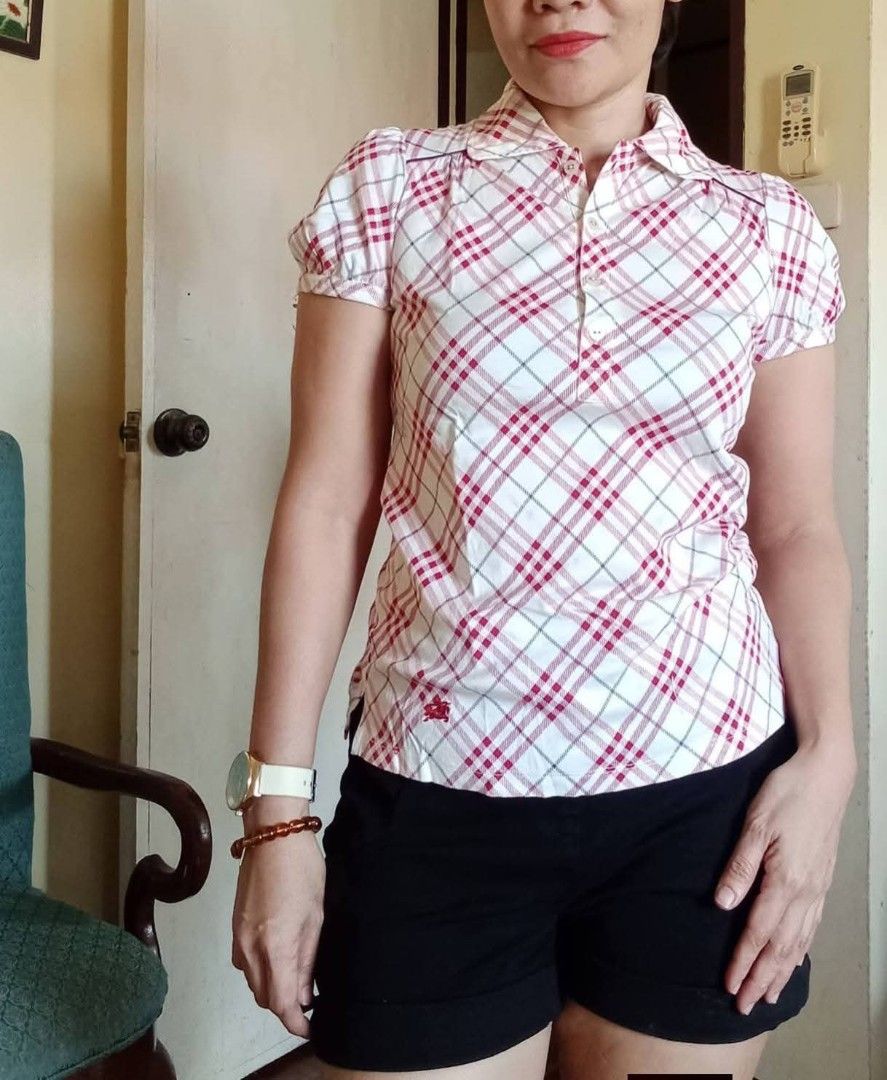 Burberry Blue Label Blouse (Category: Blouses) located in Angeles City. Submitted by mjshoppingretail (Listing ID 1468749388, Image 3). Description: orig BB like new small med/Med.