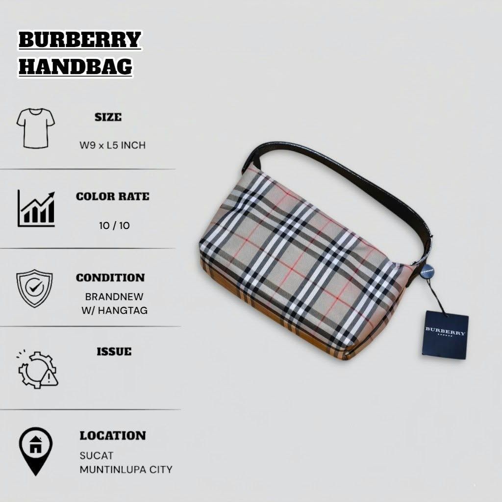 BURBERRY HANDBAG CLUTCHES BAG (Category: Clutches) located in Muntinlupa City. Submitted by nofame12 (Listing ID 1468777381, Image 1). Description: PLEASE CHECK THE DETAILS OF THE ITEM ON FIRST PHOTO. LOCATION - SUCAT MUNTINLIPA CITY.