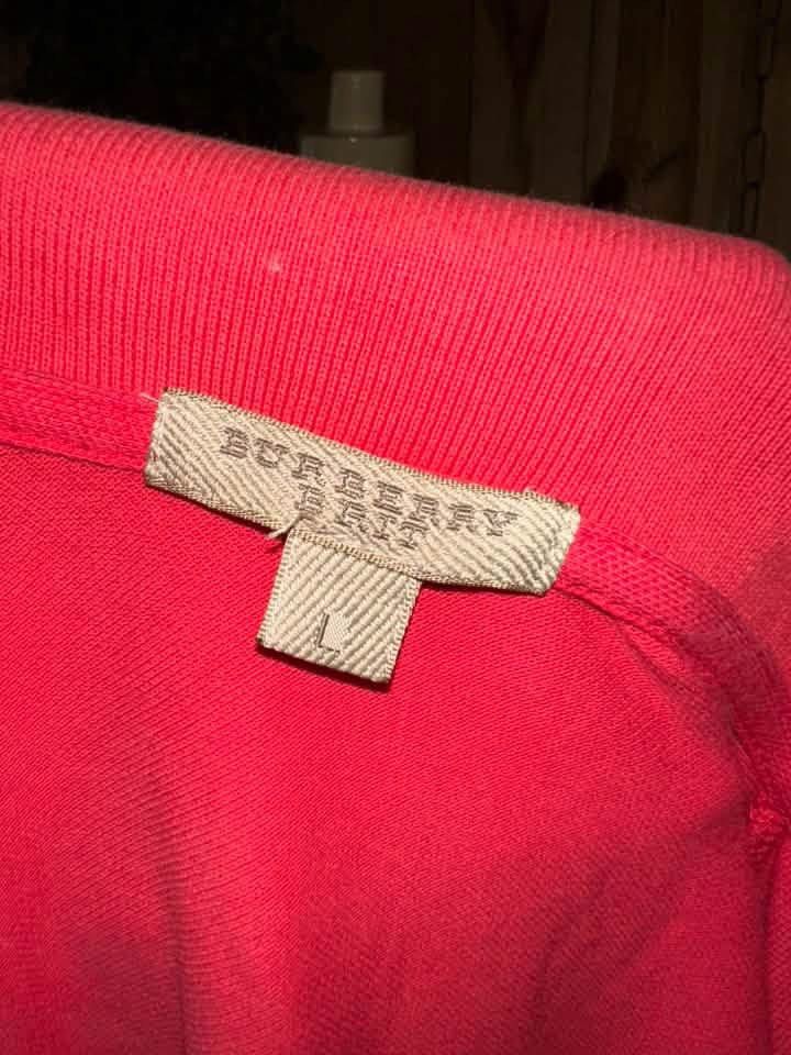 Burberry Pink Nova Check Polo Shirt (Category: Shirts) located in Luna. Submitted by wescart (Listing ID 1468873877, Image 2). Description: Size L on tag.