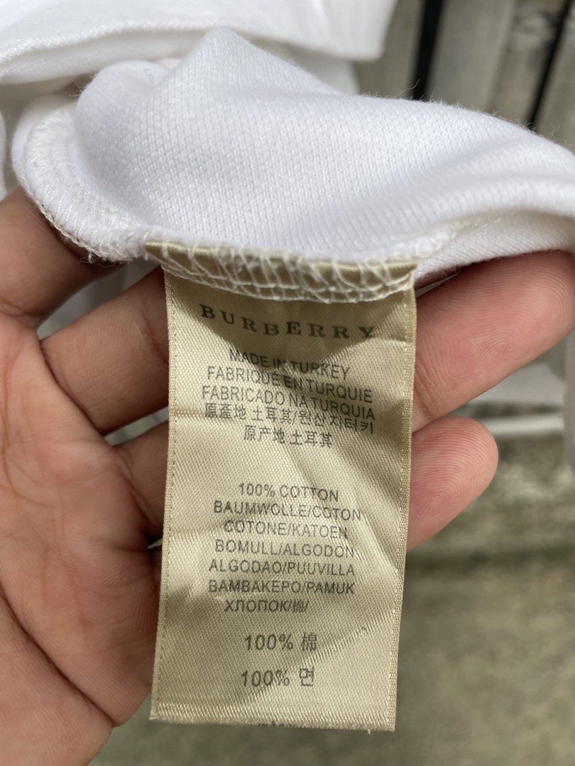 burberry polo (Category: Shirts) located in Manila. Submitted by heironjay140351 (Listing ID 1468799540, Image 3). Description: no issue size : small - medium large on tag pero size small - med true size excellent condition.