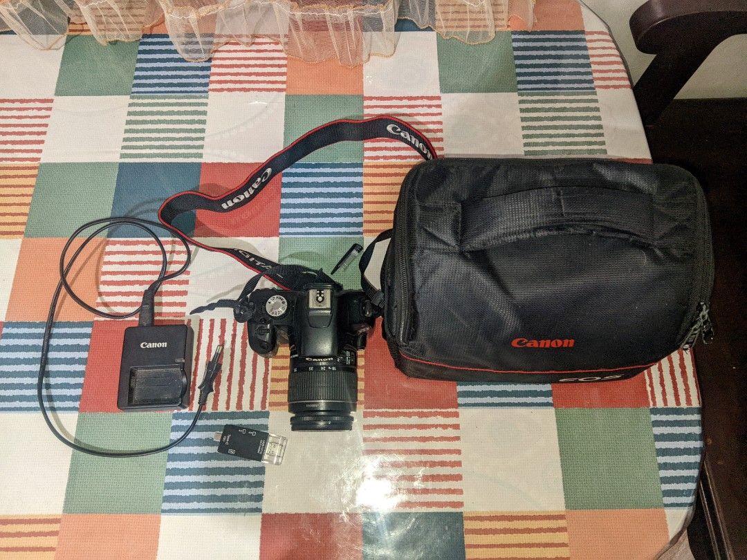 Canon EOS 500D (DSLR Camera) - ₱5,780 (Category: Cameras) located in Manila. Submitted by warmcrystal-4ec8 (Listing ID 1468777405, Image 2). Description: Released around 2009 ang model. Lightly used lang po ito for school projects/purposes dati, kaya hindi po nagamit sa mga heavy coverage/events. May kaunting blueish tint / light bleed sa LCD screen due to age, pero sa LCD display screen lang po 'yun. ​All buttons, flash, autofocus, and sensor ar