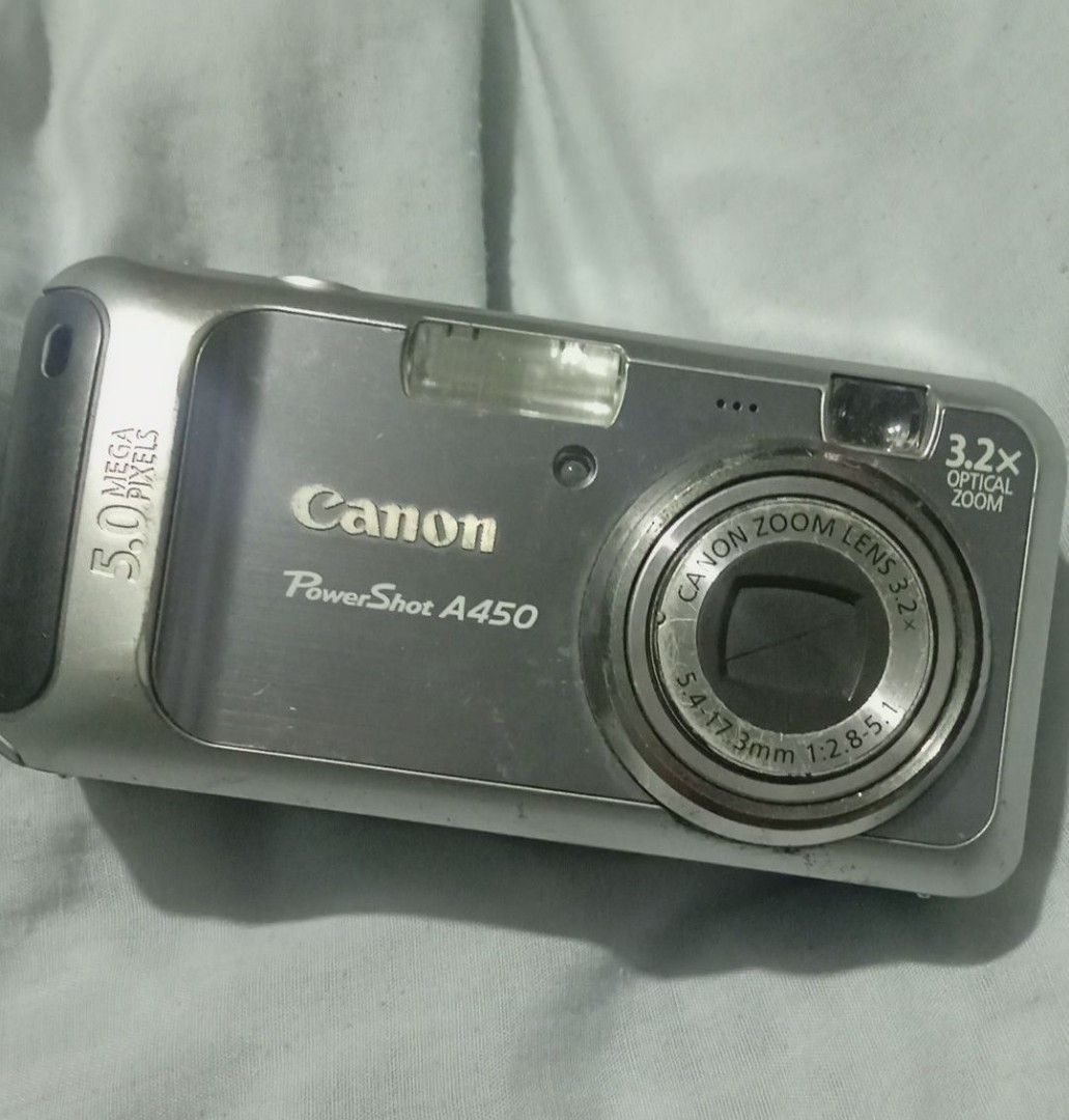 Canon PowerShot A450 Digital Camera Digicam unit only (Category: Cameras) located in Manila. Submitted by ms.fayetteville999 (Listing ID 1468790894, Image 1). Description: issue is on the picture..