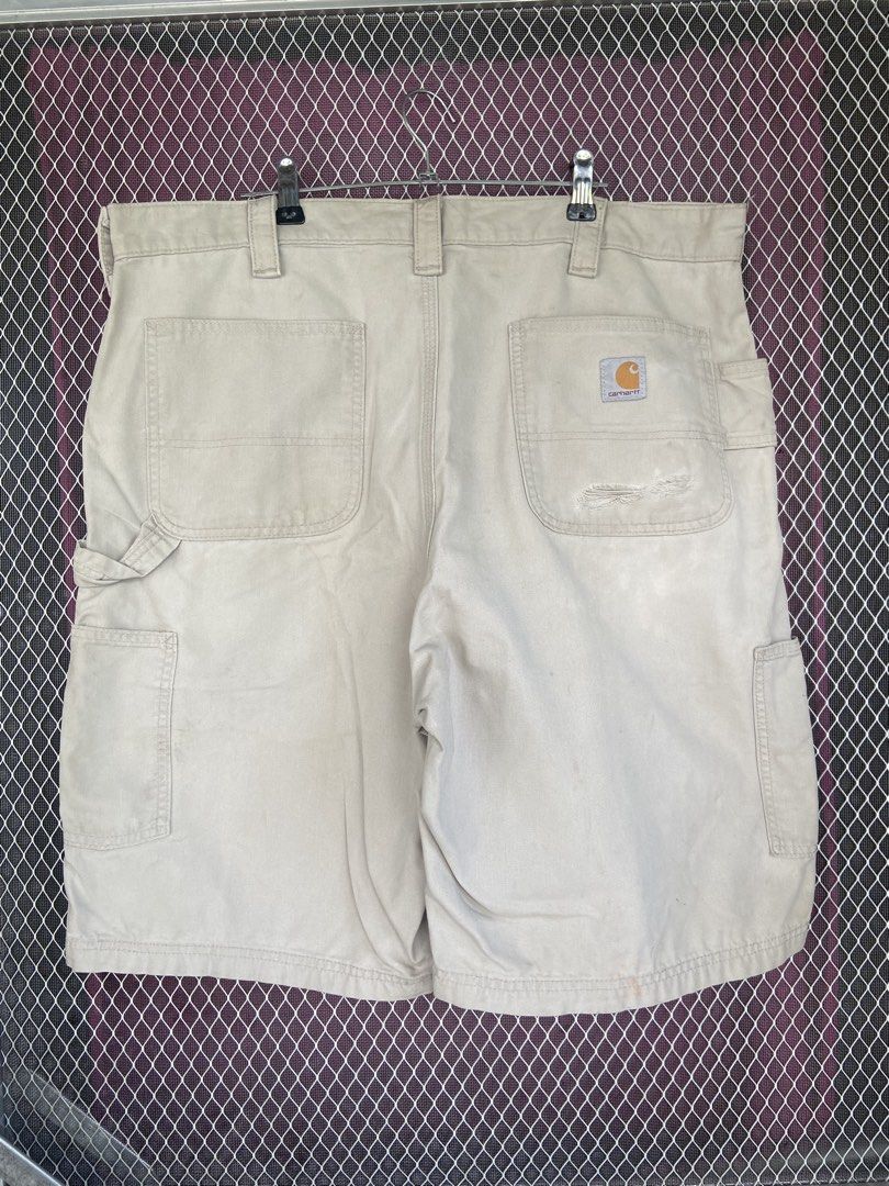 Carhartt carp jorts (Category: Shorts) located in Pasig City. Submitted by tindaniyhuri (Listing ID 1468804145, Image 2). Description: Carhartt carpenter jorts Size W38 L22 Issue pinhole (still look good)🥰 Need wash Nego .