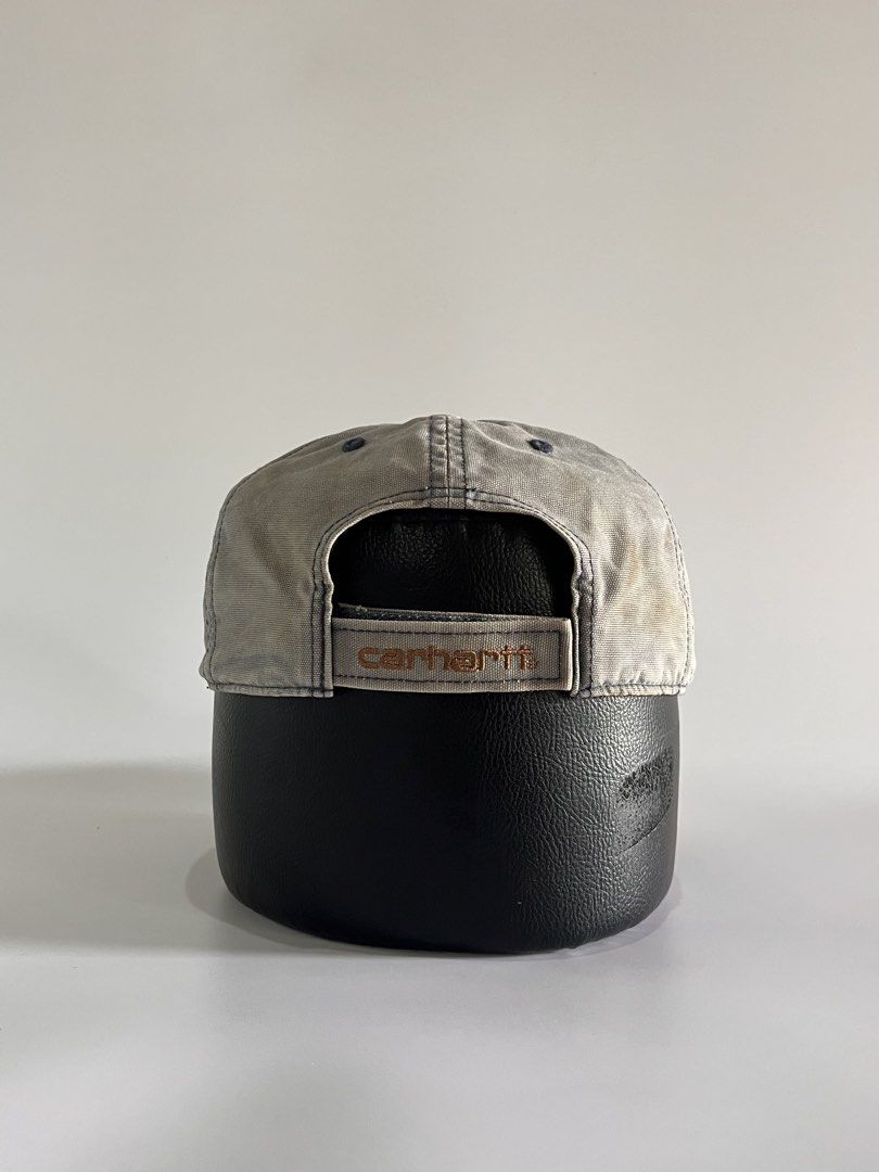 Carhartt dadhat (Category: Caps & Hats) located in Malaybalay. Submitted by haulsome (Listing ID 1468849934, Image 3). Description: Carhartt Dadhat -In beautiful, rugged condition -Features a classic Carhartt leather patch up front and embroidered spell out Carhartt at the strap -Has sun fade, leather patch is broken, and has multiple stain -Adult size, adjustable velcro 350php, +sf.