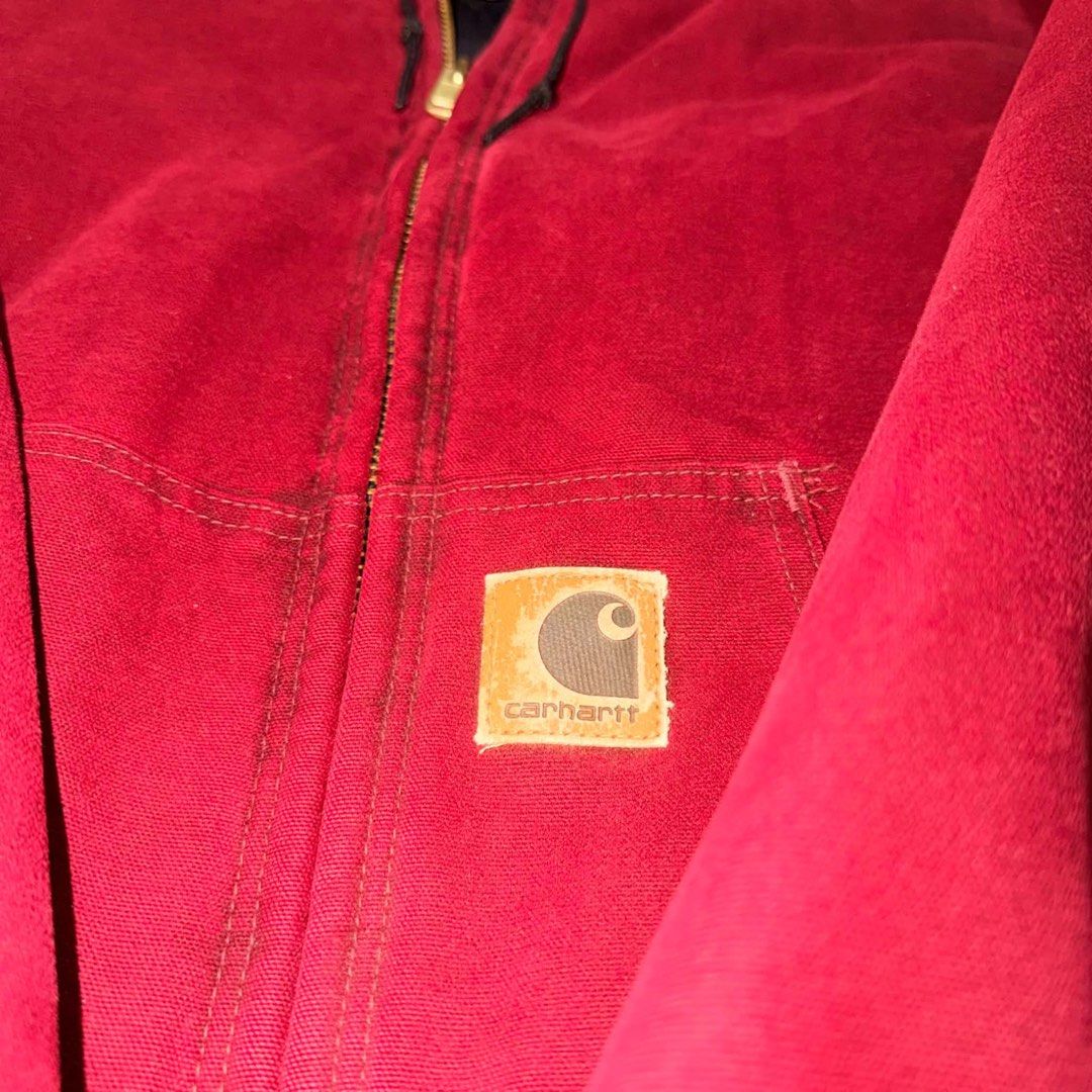 Carhartt J68CRI Quilted Flannel-Lined Active Jacket Red (Category: Coats, Jackets and Outerwear) located in Santa Rosa. Submitted by n.vallermosa (Listing ID 1468919767, Image 2). Description: J68 Crimson Red Size on tag XL Dimes 27x26.5 Issues: Good fade, signs of usage, minimal faded patch but not yet expired Very prestine condition Price 42000 or OBO - Brand: Carhartt - Model: J68CRI Active Jacket - Color: Red Duck Canvas - Size: XL Regular - 