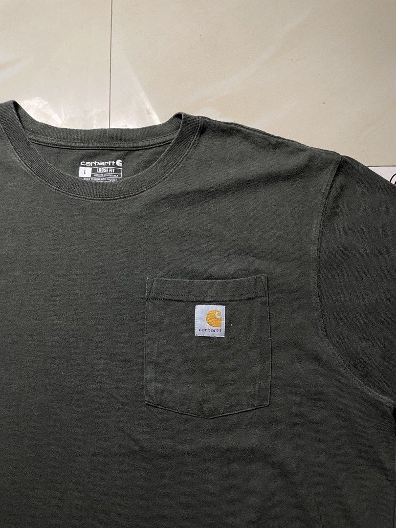 Carhartt K87 Pocket Tshirt Green (Category: Tshirts & Polo Shirts ) located in Quezon City. Submitted by renovare.196 (Listing ID 1468905510, Image 2). Description: Carhartt K87 Pocket Tshirt Green Excellent Condition Color Rate: 9.5/10 Sign Of Usage Measurements • Width: 24.5 • Length: 31 Price: 650 obo DM IF INTERESTED📥.