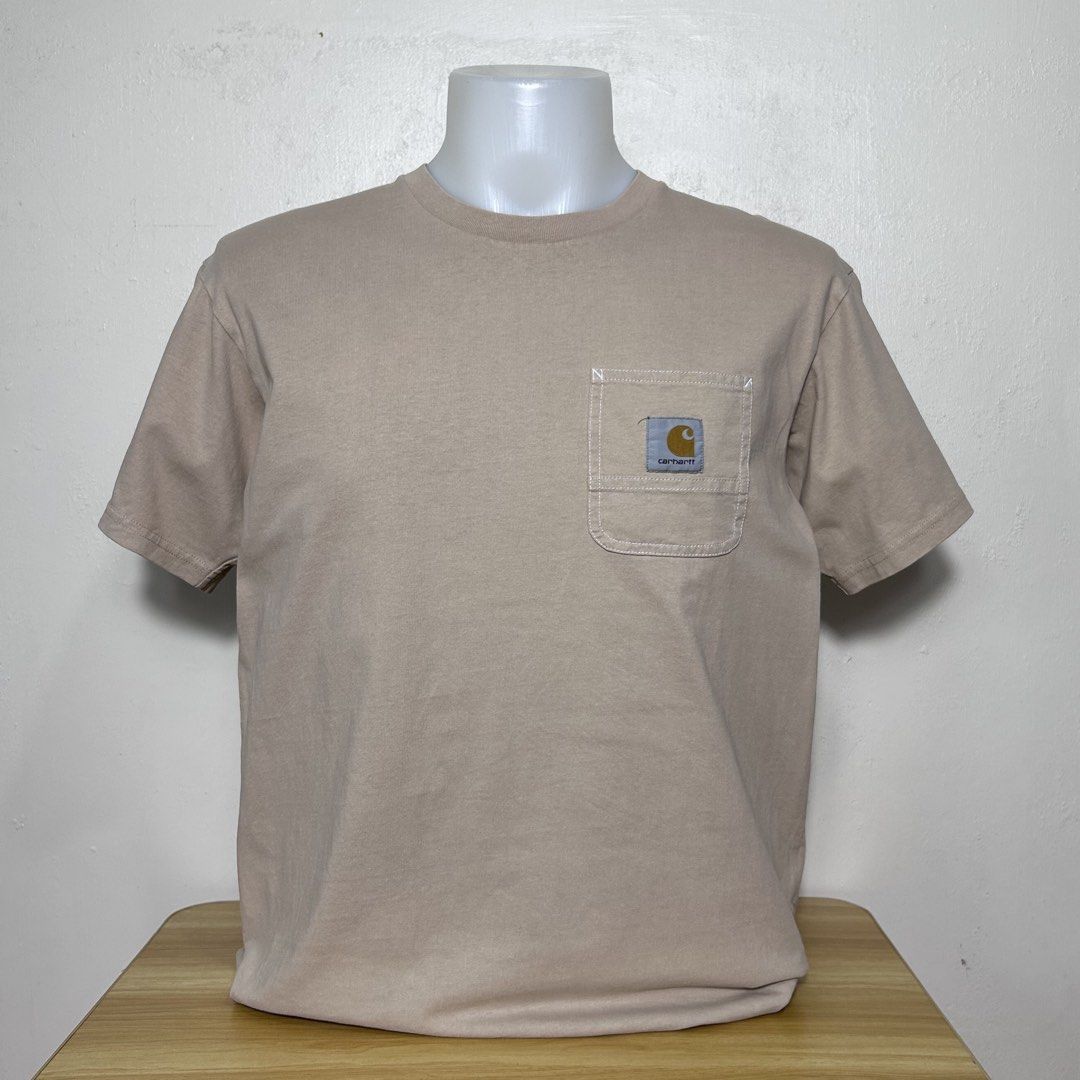 CARHARTT WIP BEIGE POCKET TEE (Category: Tshirts & Polo Shirts ) located in Dipolog. Submitted by edthrfts (Listing ID 1468899029, Image 1). Description: ✅ ALREADY WASHED AND SANITIZED 📐Width: 21 📐Length: 27 Fit to: LARGE Condition: 9.5/10 Color: 9.5/10 Issue: None.