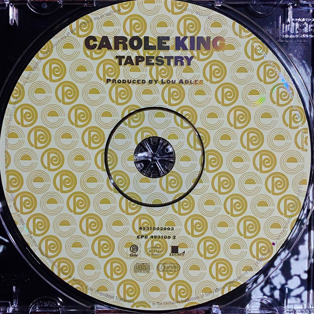 Carole King - Tapestry CD Album (Category: CDs & DVDs) located in Taguig. Submitted by znarfscriber (Listing ID 1468891765, Image 3). Description: Carole King Tapestry CD Album Made In The USA Ode Records 1999 Cover: EX Media: VG+ RFS: Decluttering/Need Funds .
