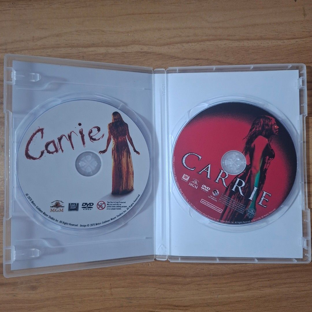 Carrie 2-Pack (Custom DVD) (Category: CDs & DVDs) located in Kabankalan. Submitted by Videoshop.ph (Listing ID 1468890535, Image 3). Description: - Carrie Double Feature DVD Set - Includes 1976 original and 2013 remake - Rated R horror movies - Comes in a standard double case -All Region (Playable in most player) Restored version. HD quality Note: This is a custom made DVDs in best quality. Message us if you have title request..