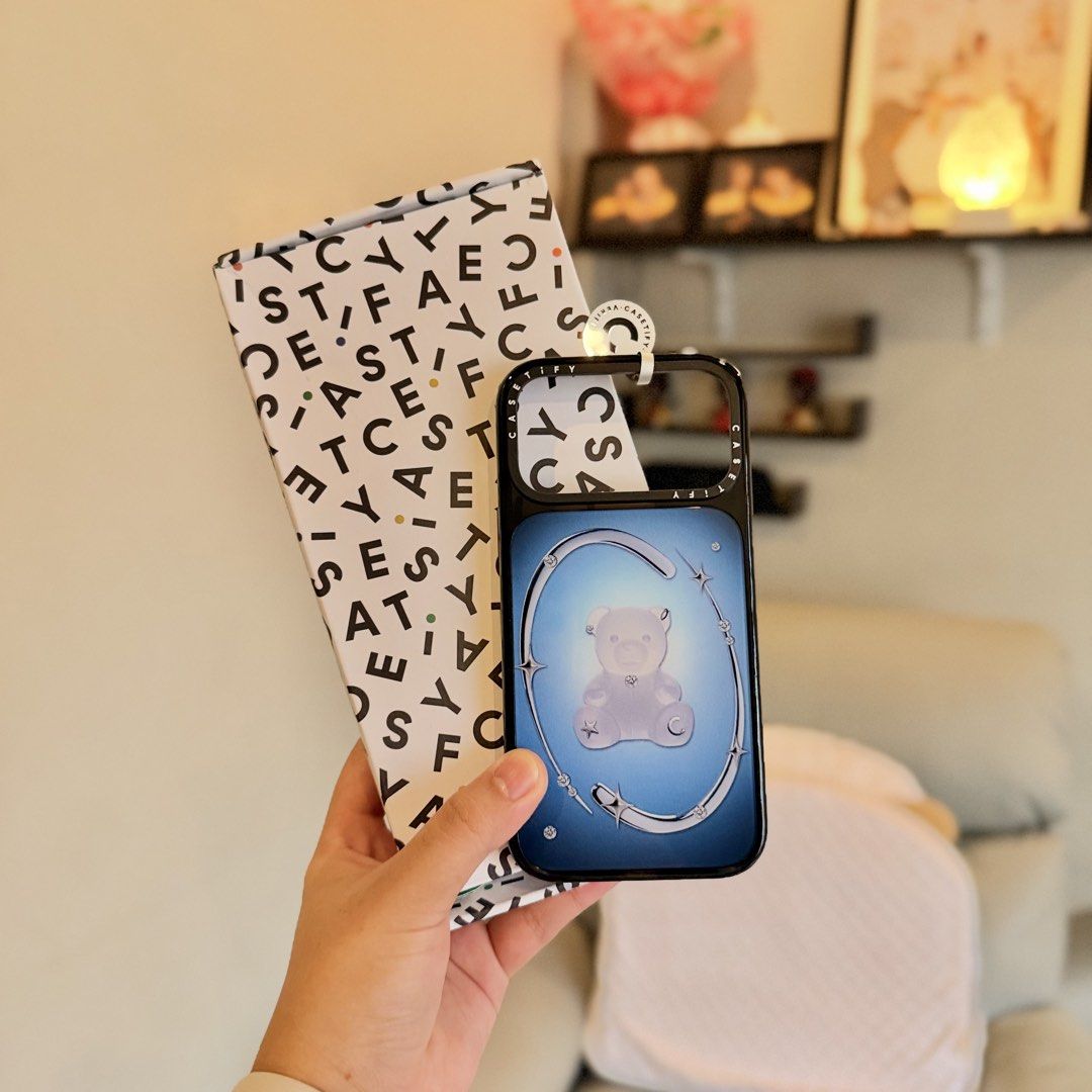 Casetify Impact Case 18 Promax — Frosted Bear (Category: Cases & Sleeves) located in Zaragoza. Submitted by kathramosss (Listing ID 1468713357, Image 1). Description: CASETiFY Impact Case — Magsafe for 18 Promax 🩵🤎 Frosted Bear • brandnew | complete inclusion • ₱3,750 (site price ₱4,290) all onhand and ready to ship — shipping via J&T Express/Lalamove. Fee shouldered by buyer. No rush shipping 🤭 💌 message me for interested buyer.