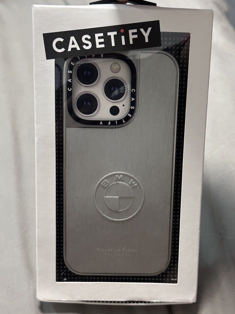 CasetifyXBMW Aluminum Case (Category: Other Mobile & Gadget Accessories) located in Quezon City. Submitted by noelc23 (Listing ID 1468888019, Image 2). Description: - Official Casetify x BMW collaboration phone case for Iphone 16 pro - Premium brushed aluminum finish in silver -Has Scratches and minimal chips at the aluminum material due to usage Srp 7k+.