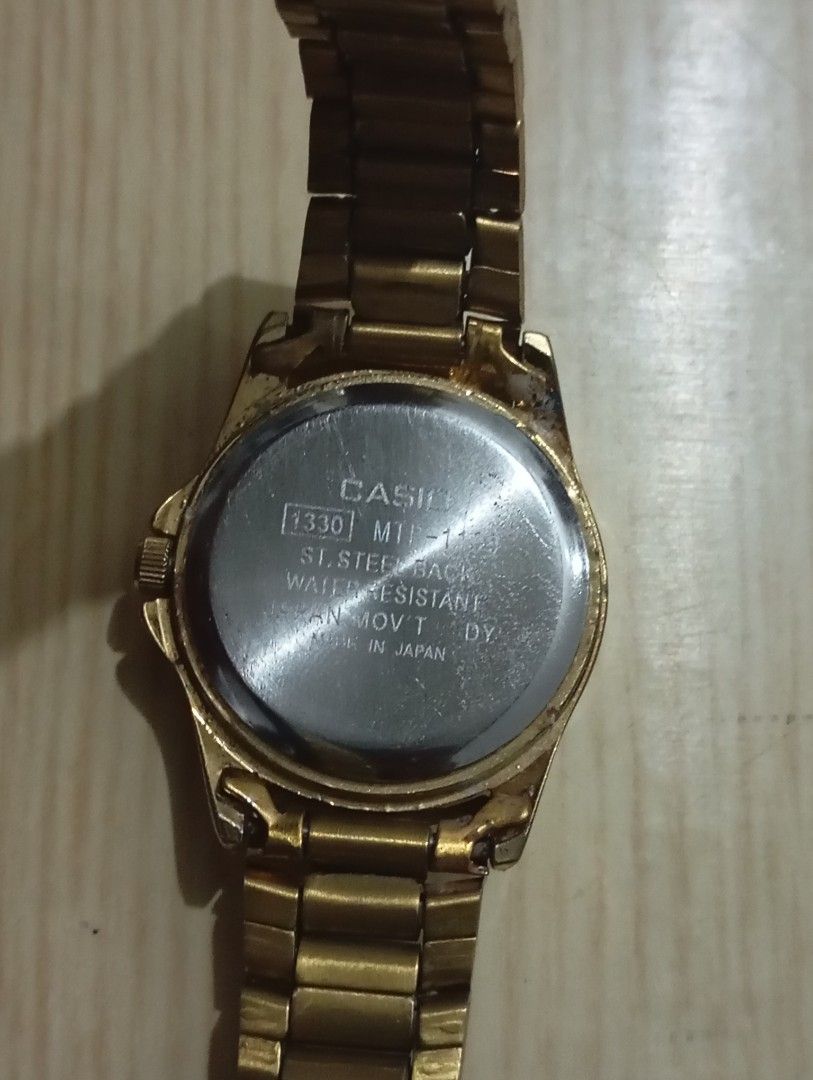 Casio (Category: Women's Watches) located in Las Pinas. Submitted by quick_deals_great_finds2 (Listing ID 1468845371, Image 3). Description: Original good working condition Quartz with battery 25mm fits wrist 6.8 inches.
