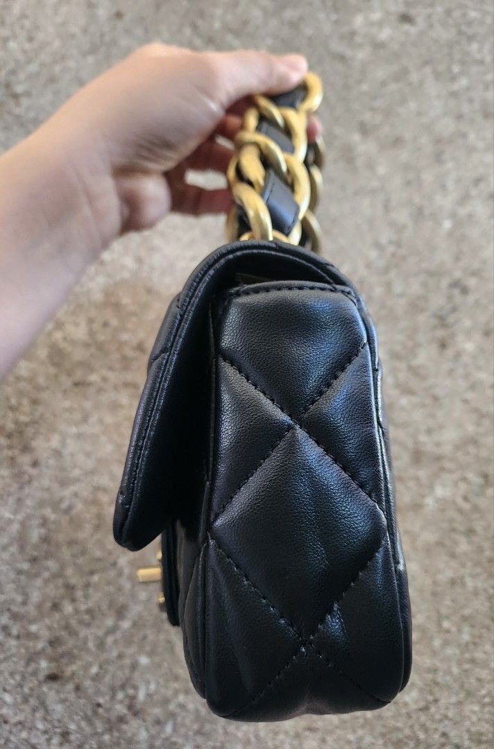 Chanel Black Quilted Leather Funky Town (Category: Luxury Bags & Wallets) located in Butuan. Submitted by yangzzzverzosa (Listing ID 1468724803, Image 2). Description: small size L:7.5" × H:4.5" × W:2" self authentication not guaranteed ukay source.
