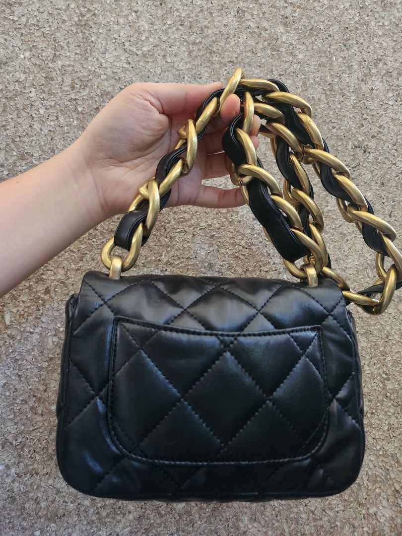 Chanel Black Quilted Leather Funky Town (Category: Luxury Bags & Wallets) located in Butuan. Submitted by yangzzzverzosa (Listing ID 1468724803, Image 3). Description: small size L:7.5" × H:4.5" × W:2" self authentication not guaranteed ukay source.