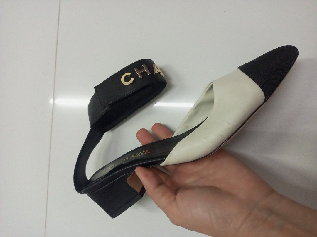 CHANEL D'ORSAY SLINGBACK (Category: Flats & Sandals) located in Bulacan. Submitted by joanagwen (Listing ID 1468817354, Image 3). Description: CH@N3L D'0R$AY SLINGBACK With Minimal sign of use,, See pics Size 37 on tag,, kasya pa to Size 37.5.