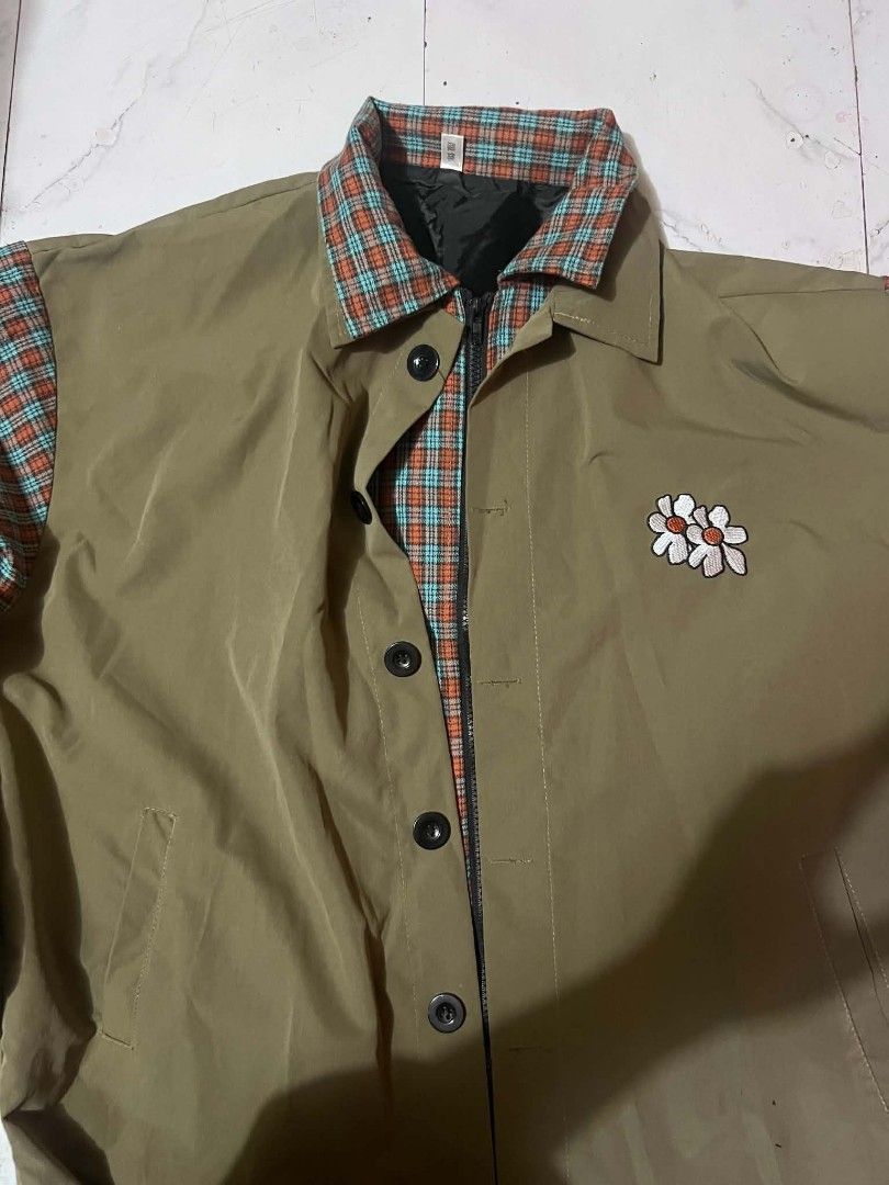 Checkered double layer Jacket (Category: Coats, Jackets and Outerwear) located in Manila. Submitted by viktor_von_doom (Listing ID 1468867274, Image 1). Description: Good as new size XL 26/29 dimes.