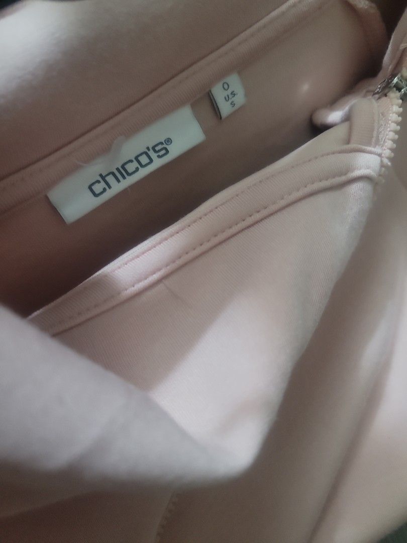 Chico's Pale Pink top (Category: Blouses) located in Los Banos. Submitted by lopecruz (Listing ID 1468829351, Image 3). Description: 20"armpit laid flat 25"length like new condition,no kupas S-M.