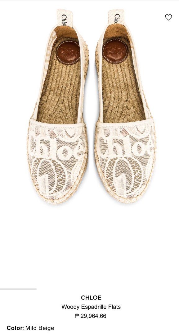 CHLOE ESPADRILLS (Category: Flats & Sandals) located in Candaba. Submitted by juanitades (Listing ID 1468728157, Image 2). Description: original chloe wooden espadrill flats size 7 well used ,minor signs of used very comfy .